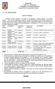 Anunt pasuni Birsesti 4 aprilie 25