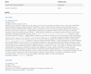 Ordin protectie Dragos Ciobotaru